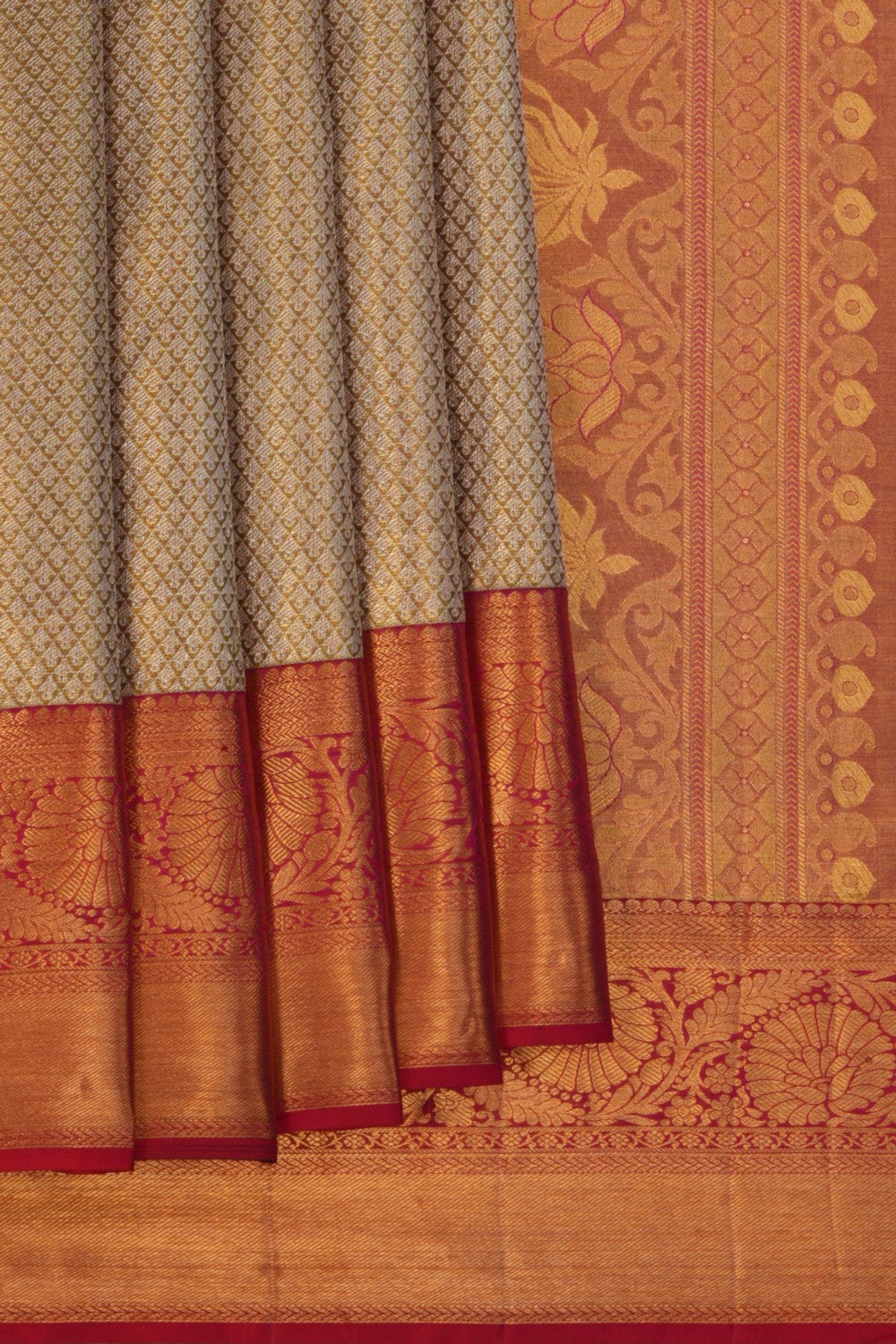 Image of Kanchipattu Tissue Brocade Gold Saree